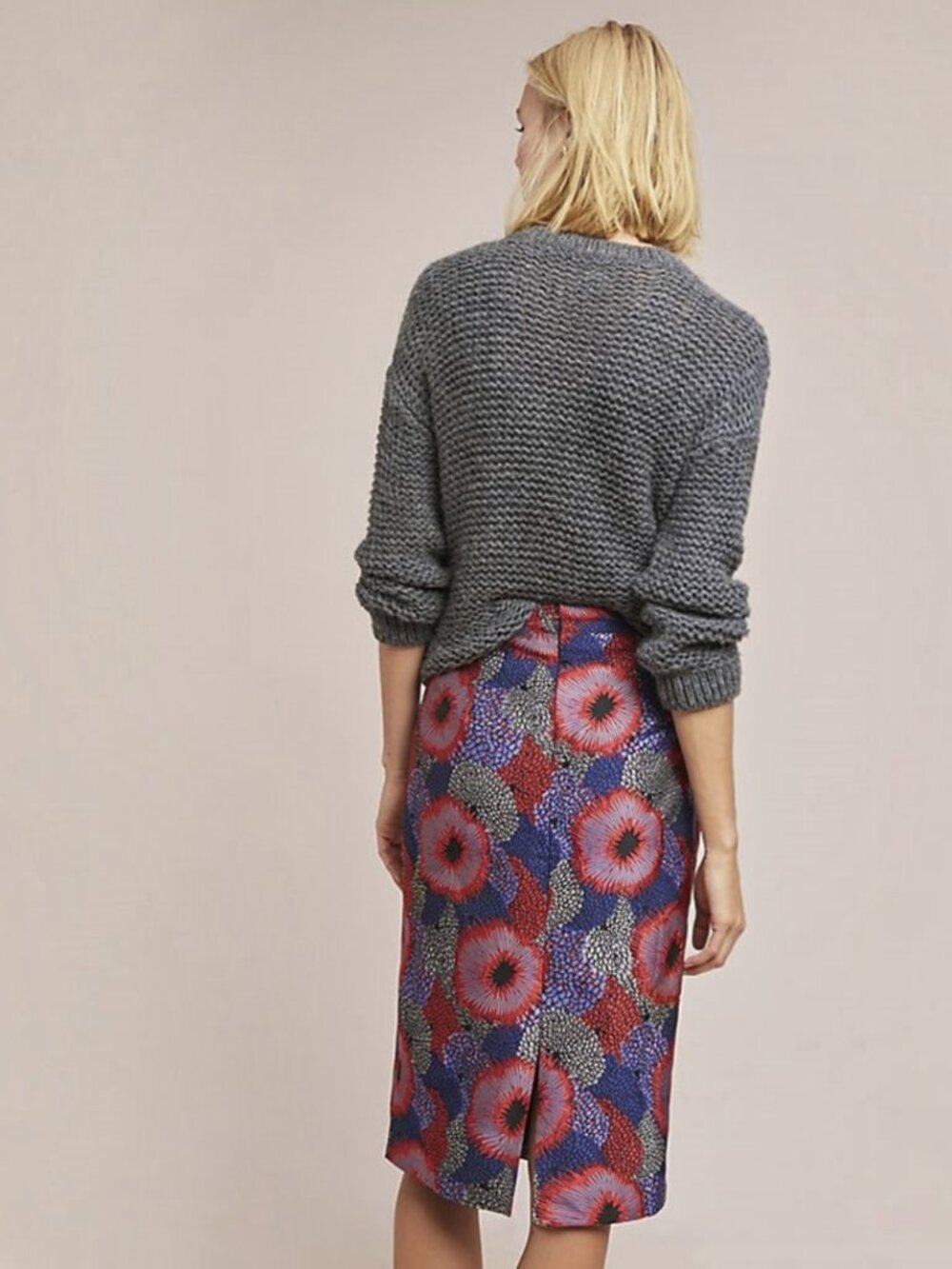 NWT Anthropologie Monello Jacquard Pencil Skirt by ISLA MAUDE​ - Picture 2 of 7